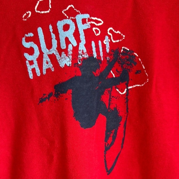 Vintage Gap Red Surf Hawaii  Hoodie Front Pockets NWT Size M 7-8 - Picture 2 of 9